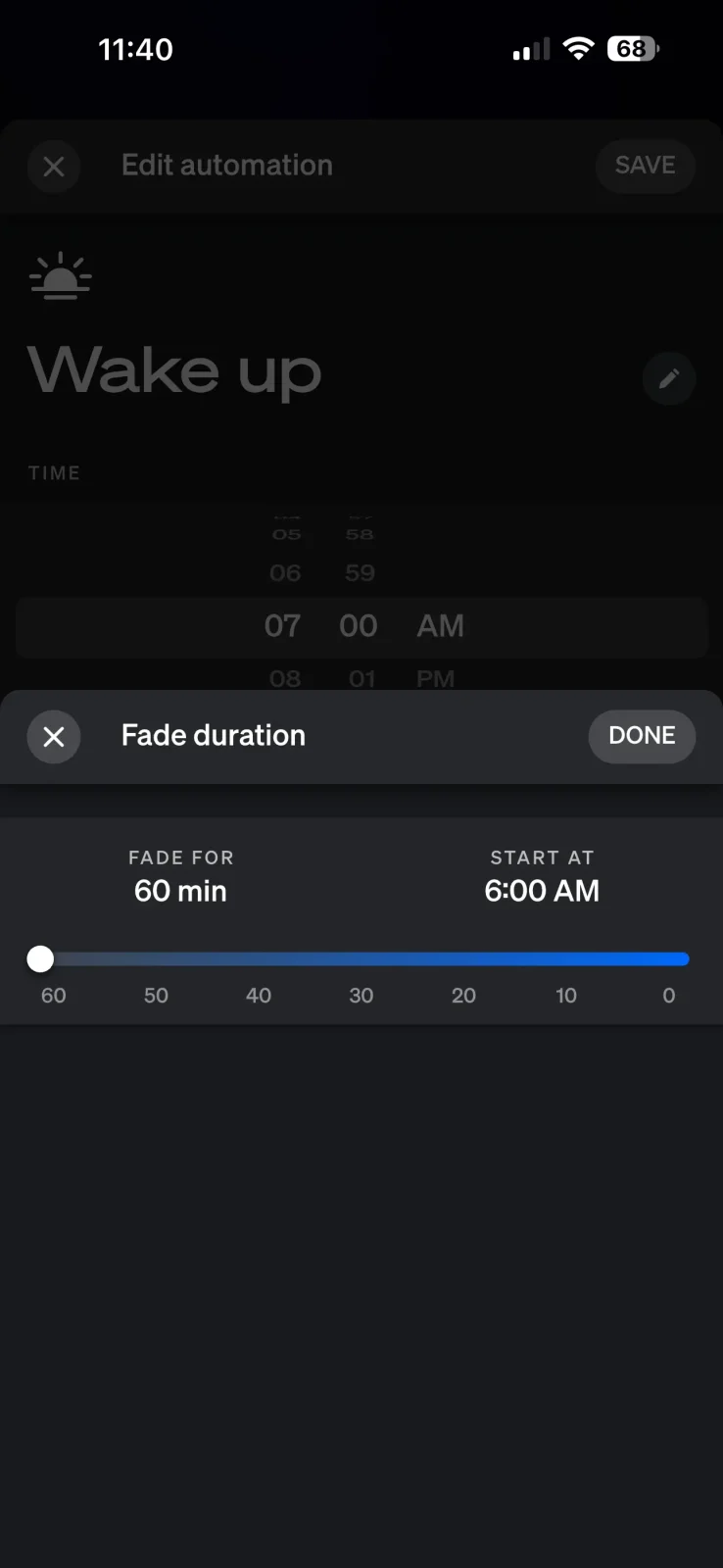 philips hue sunrise durations with hub