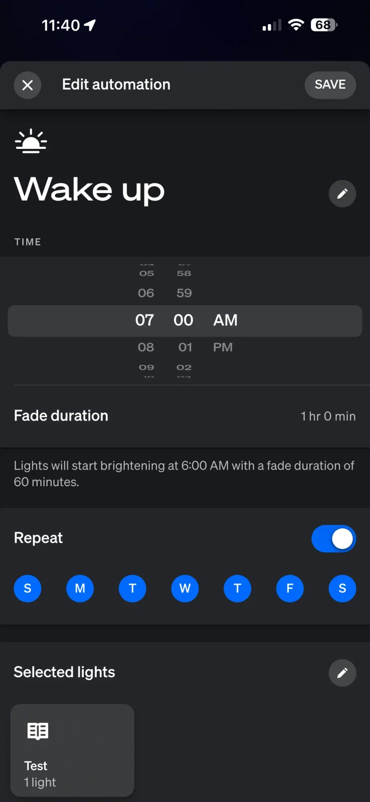 philips hue sunrise settings with hub