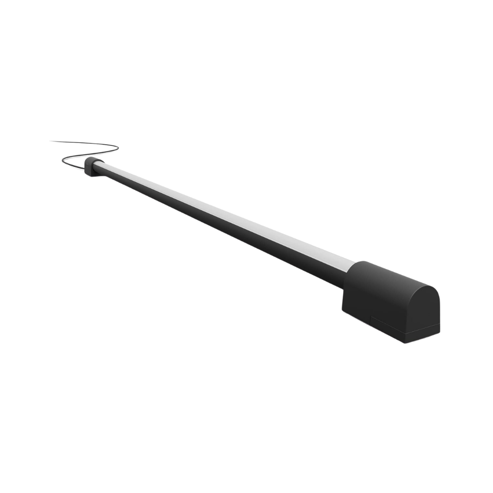 Black LED light bar with power cable, sleek modern linear desk or monitor lamp with slim profile