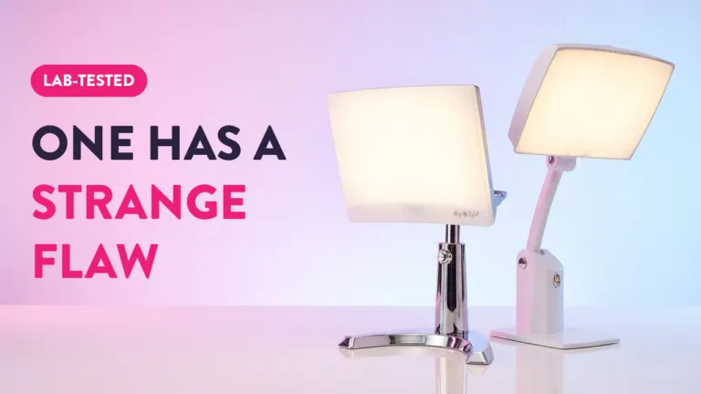Lab-tested SAD light therapy lamps comparison review, one with a strange flaw — Daylight brand therapy lamp featured
