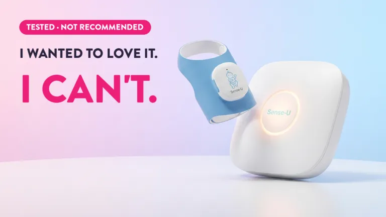 Sense-U baby monitor sensor and base station reviewed as tested but not recommended with bold text saying I wanted to love it